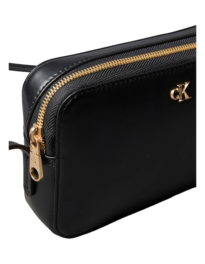 Monogram Logo Hardware Crossbody Camera Bag in Black image 3
