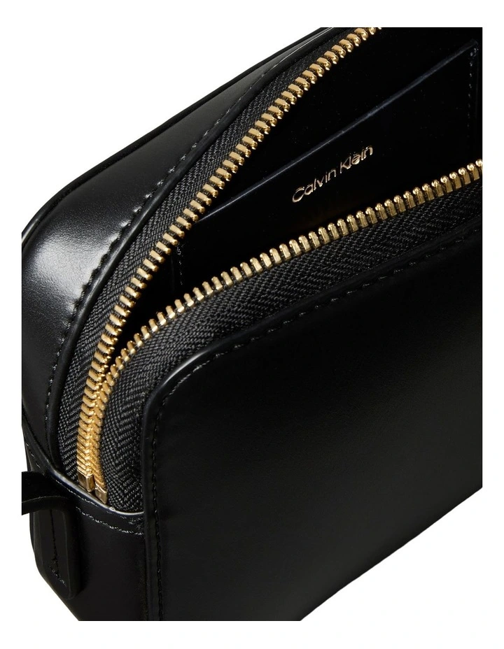 Monogram Logo Hardware Crossbody Camera Bag in Black image 4