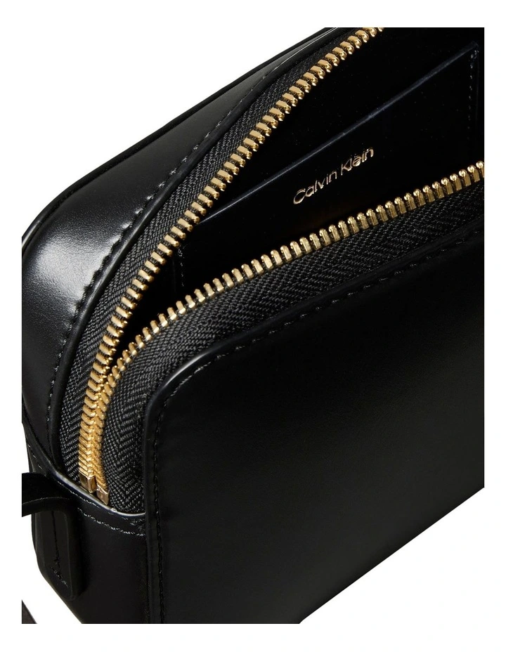 Monogram Logo Hardware Crossbody Camera Bag in Black image 4