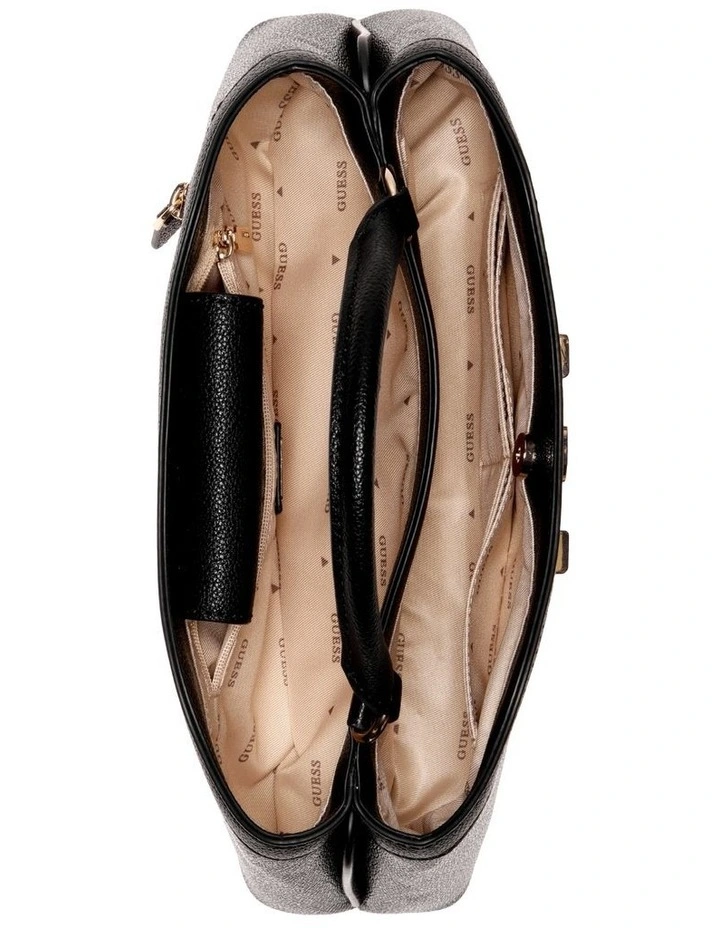 Lindsey Satchel Bag in Coal Logo image 3