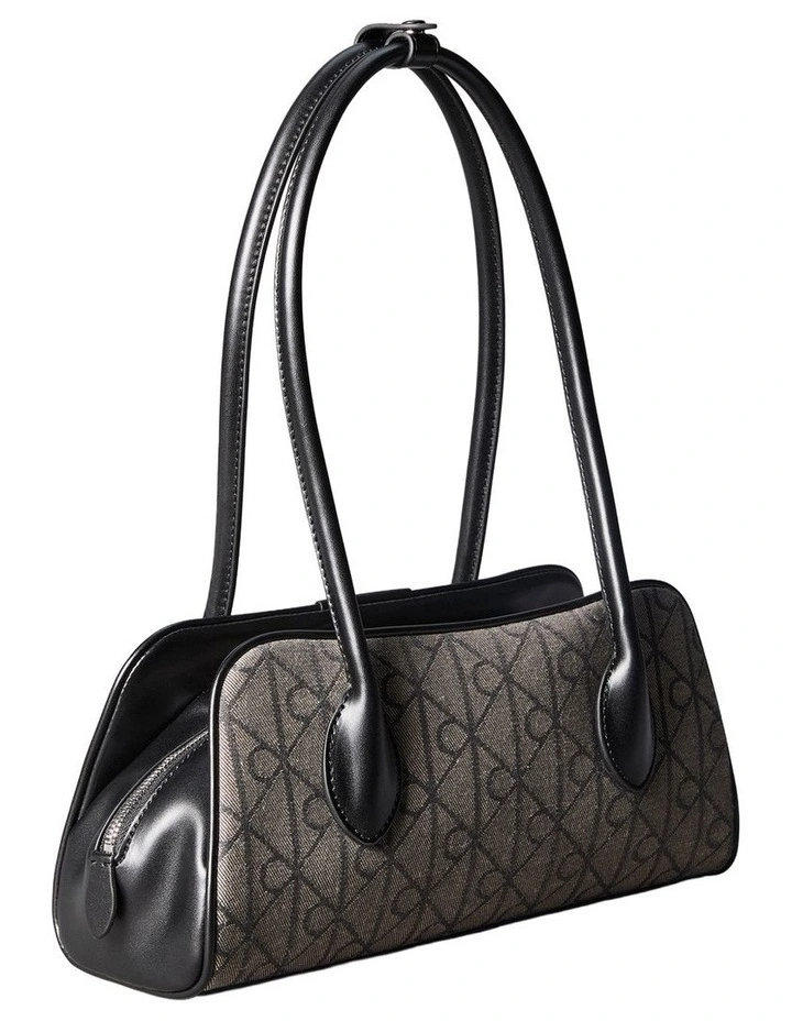 Emblem Trio Shoulder Bag in Lotus Beige/Black Aop image 2