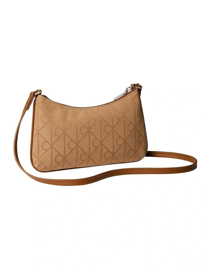 Emblem Allover Print Convertible Crossbody Bag in Cornstalk image 2