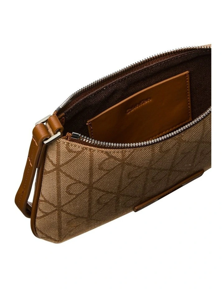 Emblem Allover Print Convertible Crossbody Bag in Cornstalk image 3