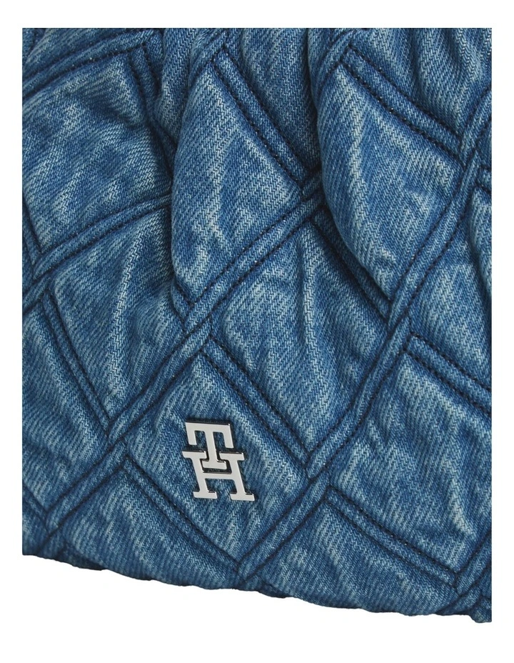 Quilted Denim TH Monogram Crossbody Bag in Denim image 2