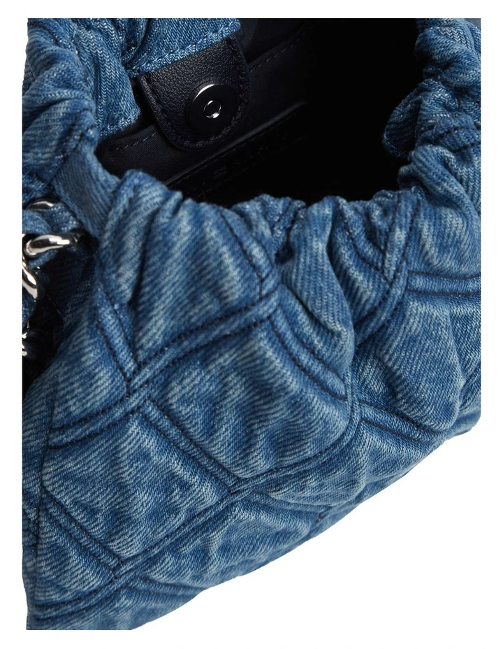 Quilted Denim TH Monogram Crossbody Bag in Denim image 3