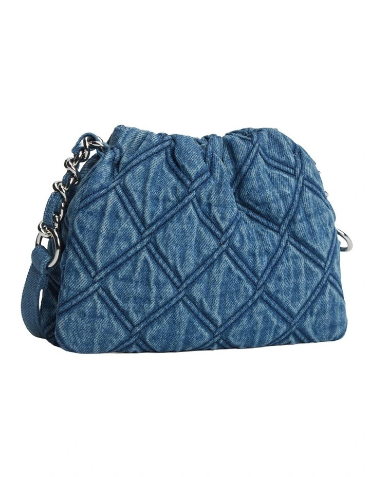 Quilted Denim TH Monogram Crossbody Bag in Denim image 4