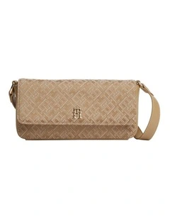 Jacquard Crossbody Bag in Brown