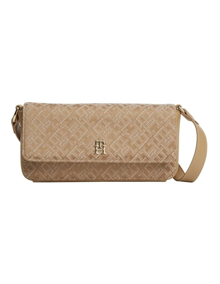 Jacquard Crossbody Bag in Brown image 1