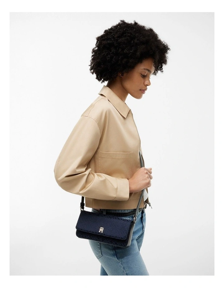 Jacquard Crossbody Bag in Blue image 2
