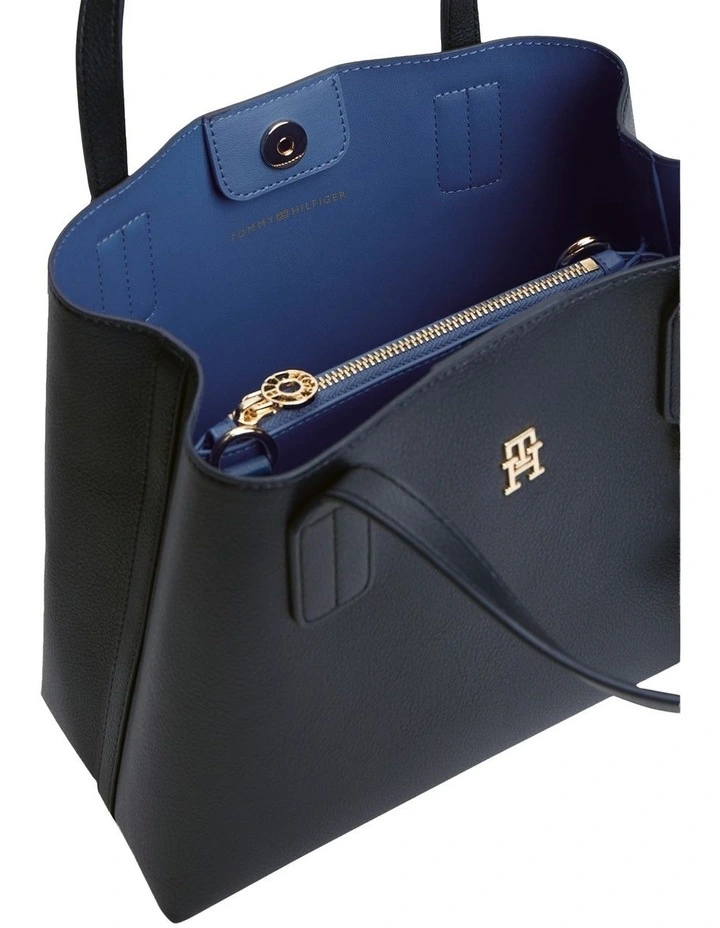 Icon Mini Satchel Bag in Space Blue image 3
