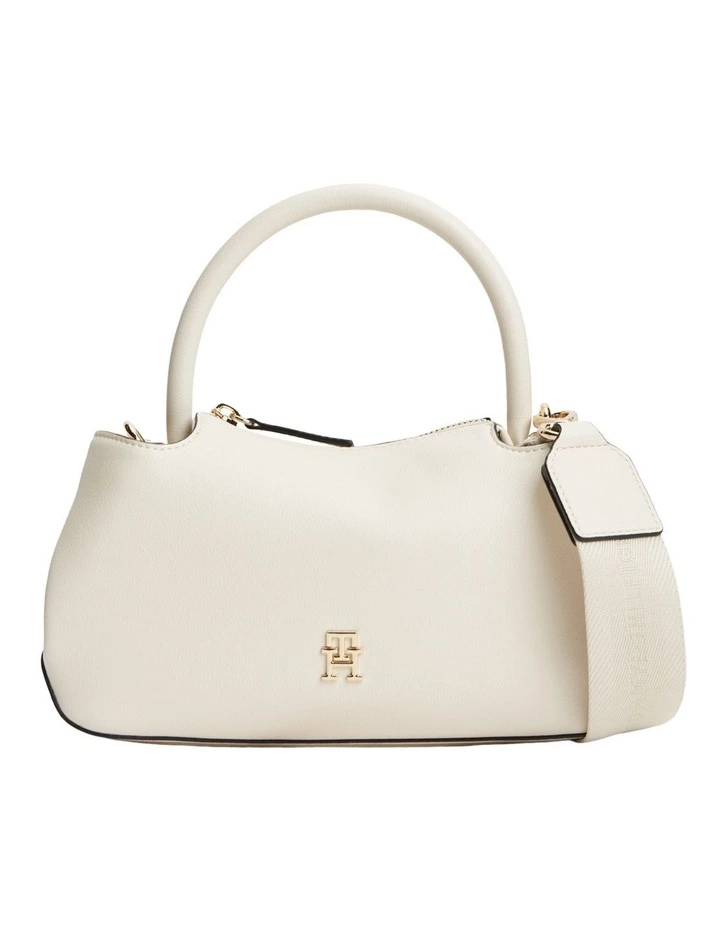 TH Monogram Repeat Logo Satchel in Cream image 1