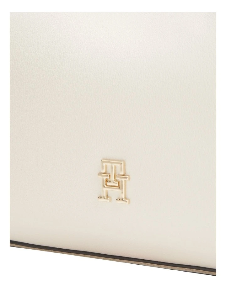 TH Monogram Repeat Logo Satchel in Cream image 3