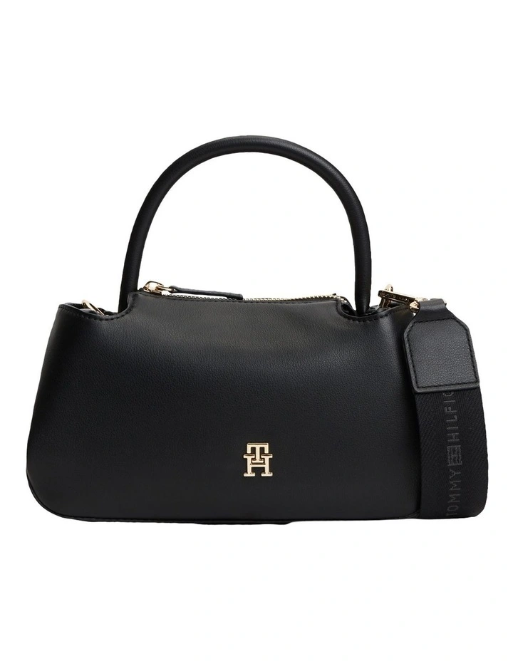 TH Monogram Repeat Logo Satchel in Black image 1