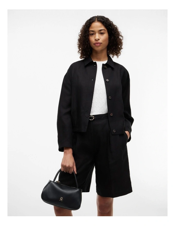 TH Monogram Repeat Logo Satchel in Black image 2