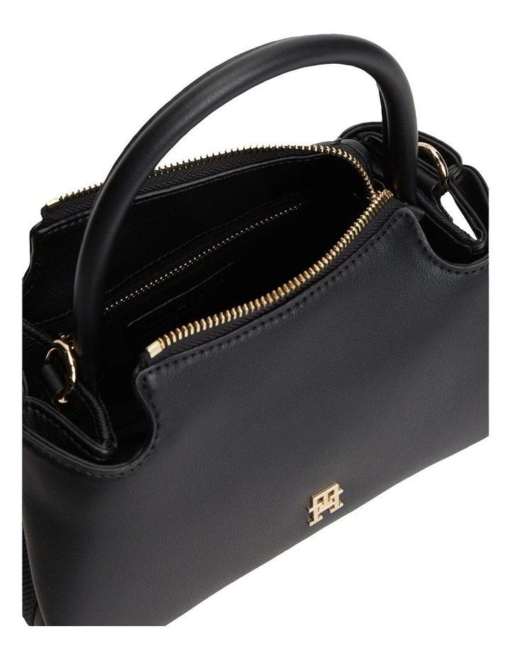 TH Monogram Repeat Logo Satchel in Black image 4