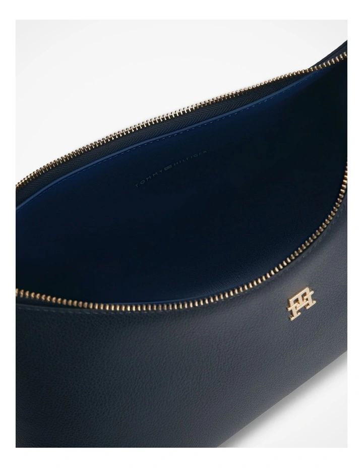 Hilfiger Icon Pebble Grain Shoulder Bag in Navy image 3