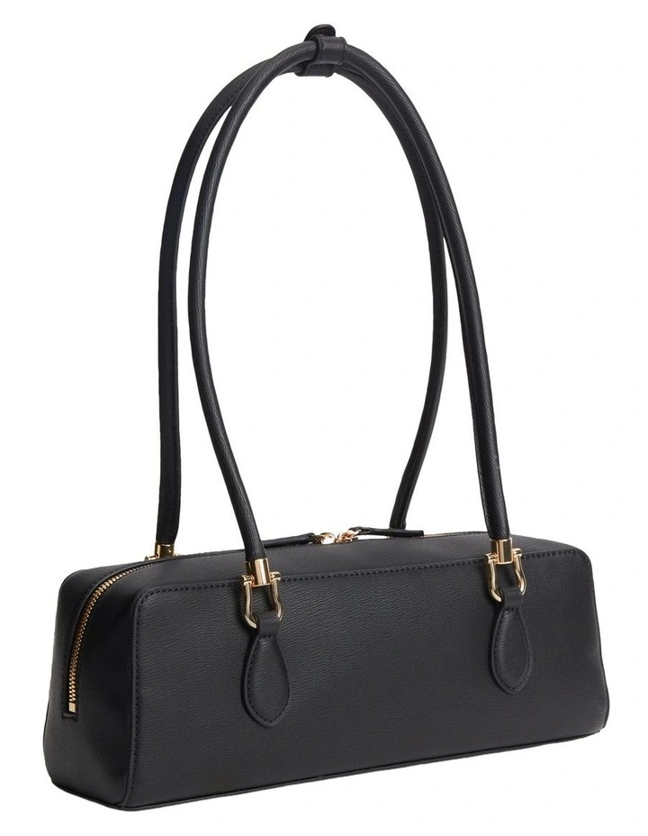 TH Monogram Textured Shoulder Bag in Black image 5
