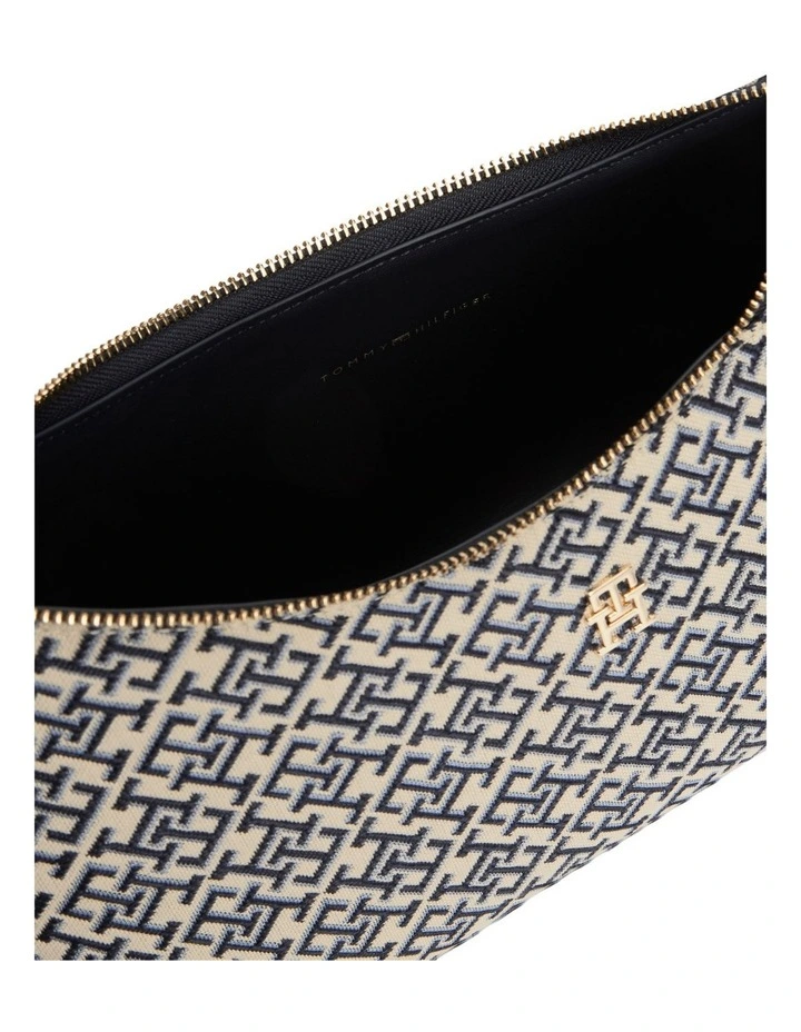 Hilfiger Icon Jacquard Shoulder Bag in Navy Monogram image 2