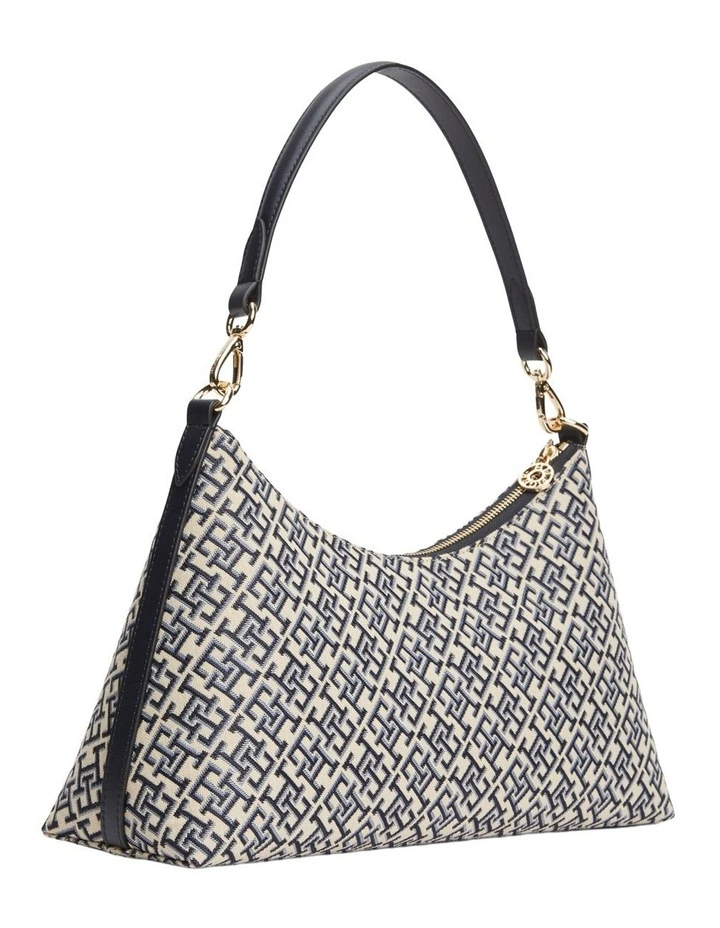 Hilfiger Icon Jacquard Shoulder Bag in Navy Monogram image 4