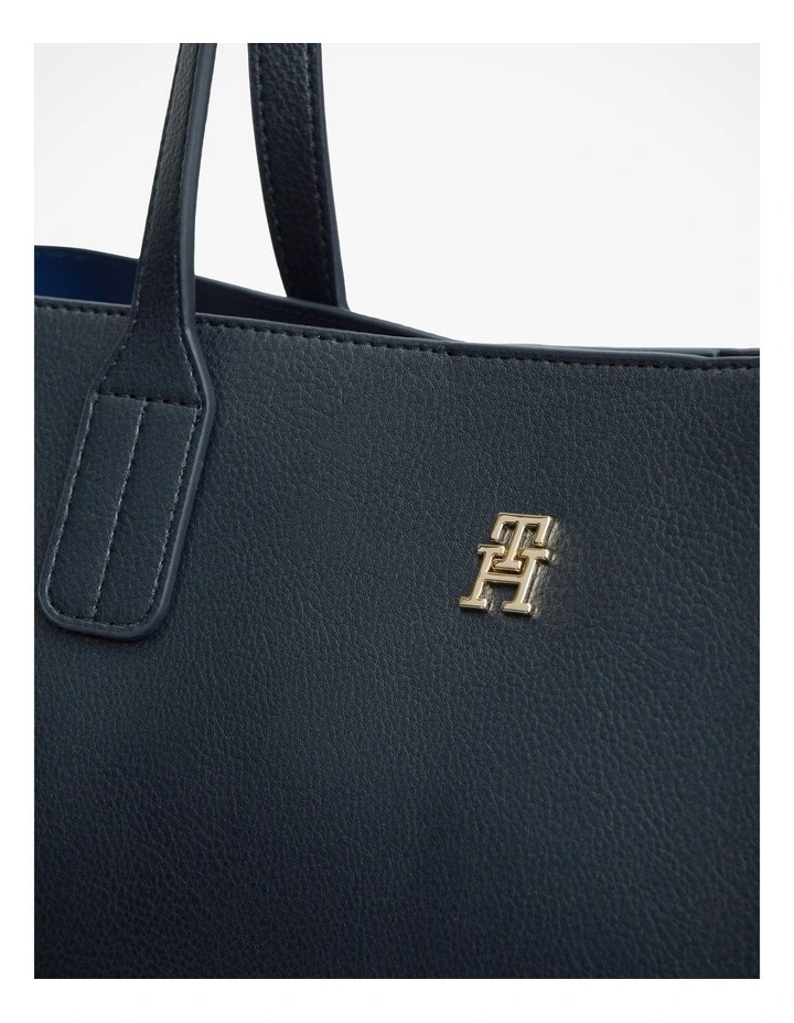 Hilfiger Icon TH Monogram Tote Bag in Navy image 2