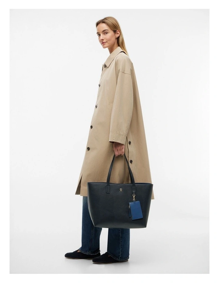 Hilfiger Icon TH Monogram Tote Bag in Navy image 2