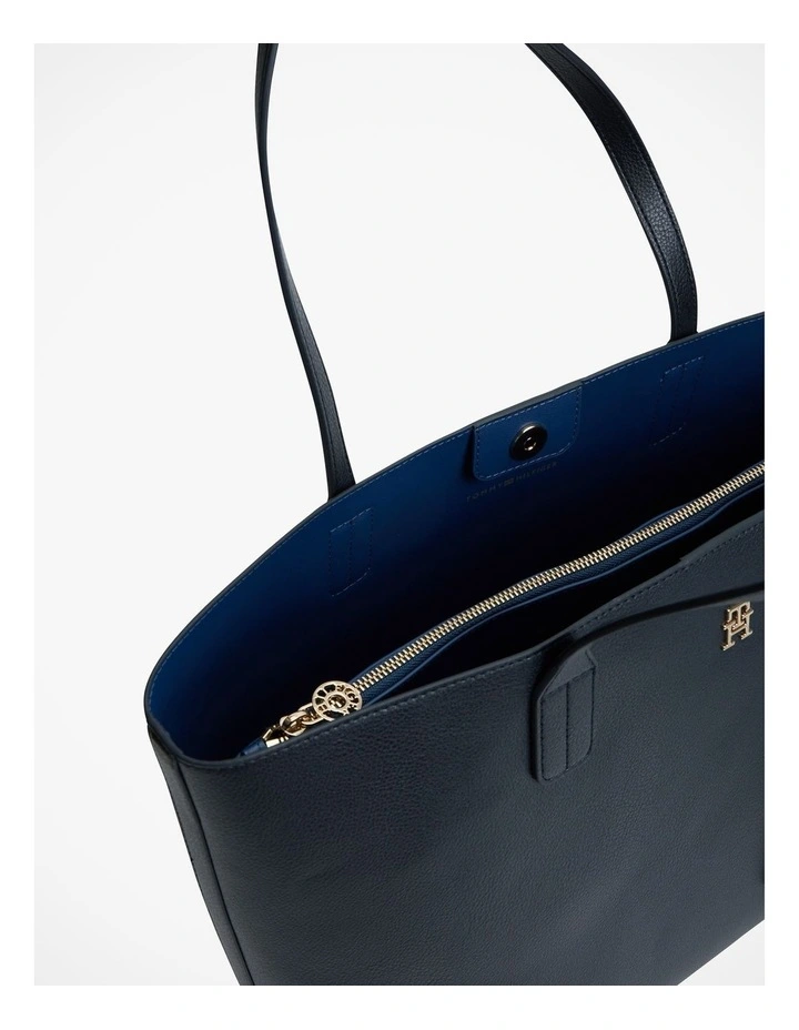 Hilfiger Icon TH Monogram Tote Bag in Navy image 3