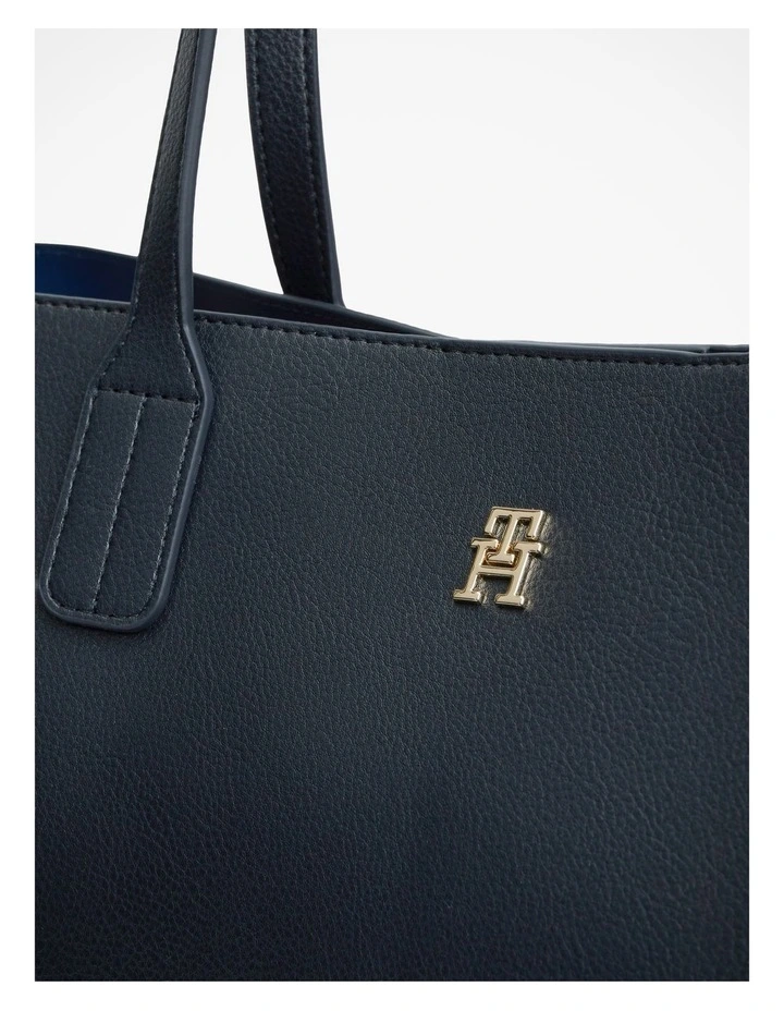 Hilfiger Icon TH Monogram Tote Bag in Navy image 3