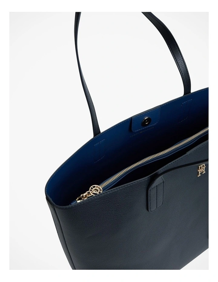 Hilfiger Icon TH Monogram Tote Bag in Navy image 4