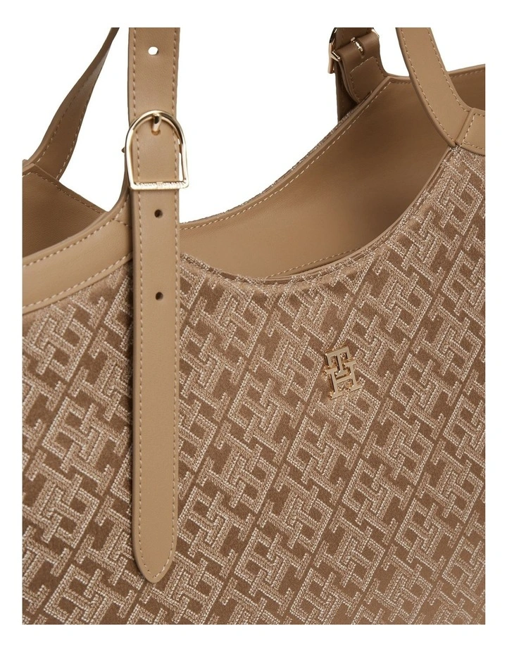 Jacquard Tote Bag in Brown image 2