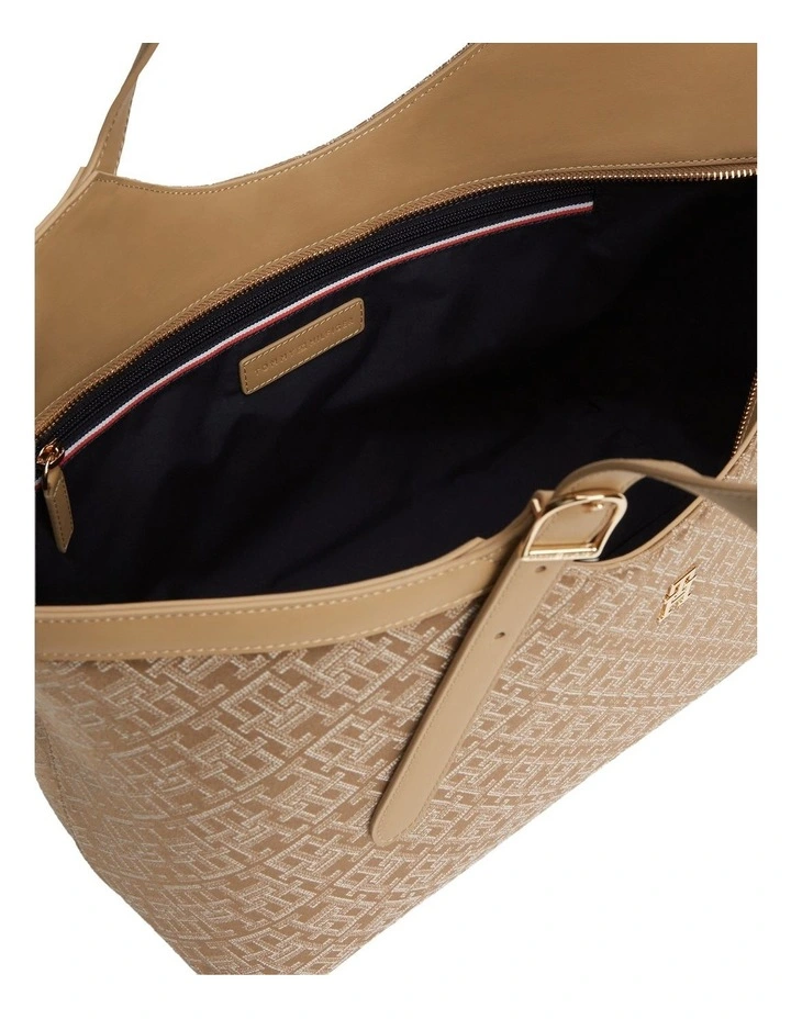 Jacquard Tote Bag in Brown image 3