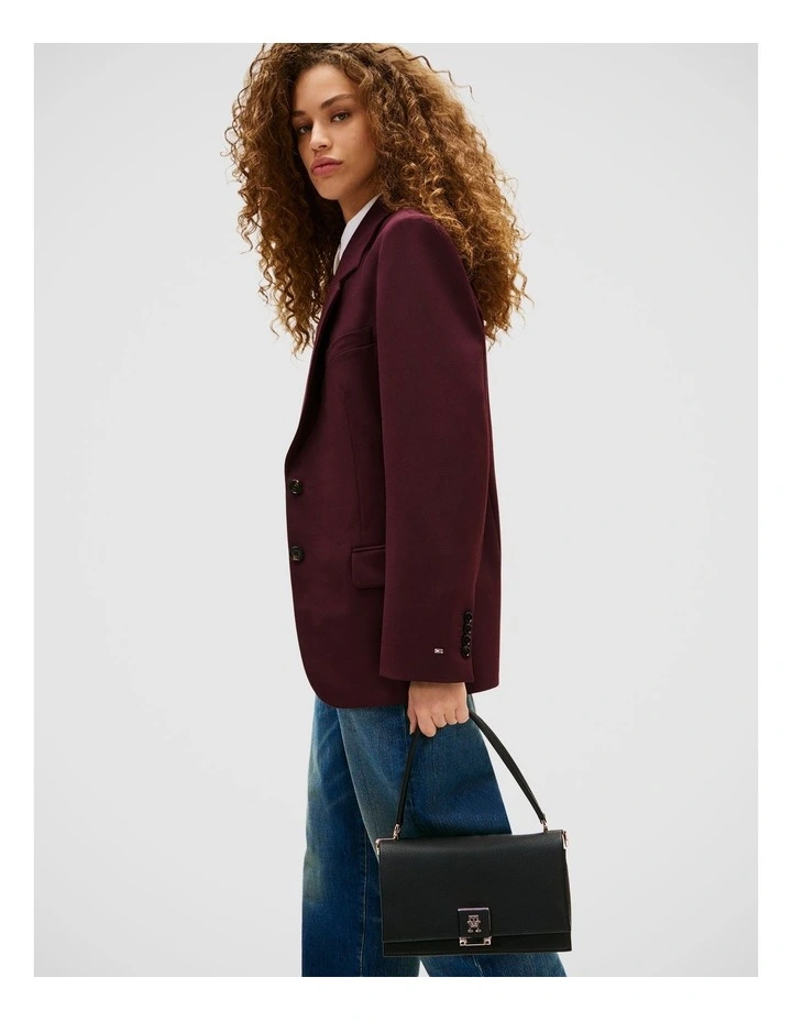 TH Monogram Flap Crossbody Bag in Black image 2