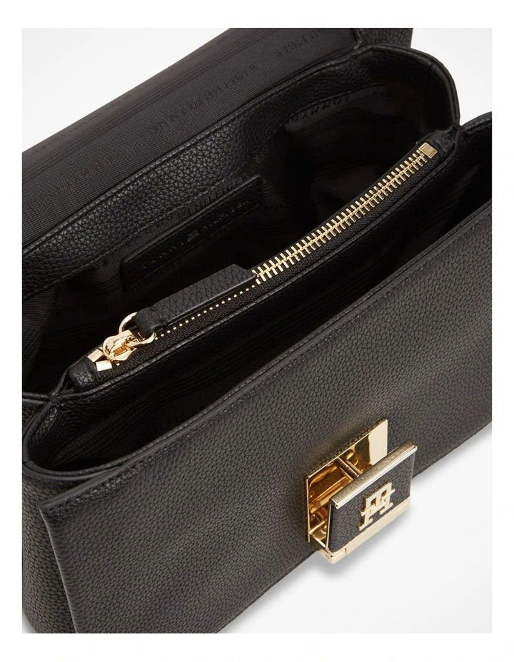 TH Monogram Flap Crossbody Bag in Black image 4