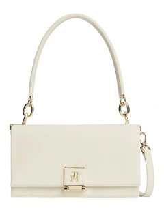 Global Stripe TH Monogram Crossbody Bag in Cream