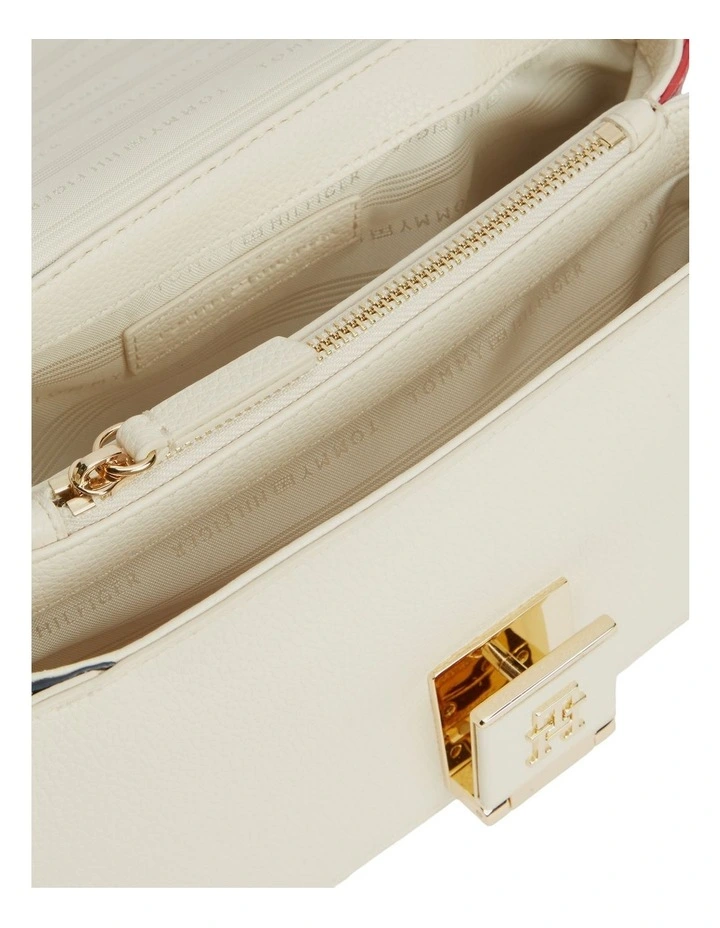 Global Stripe TH Monogram Crossbody Bag in Cream image 3