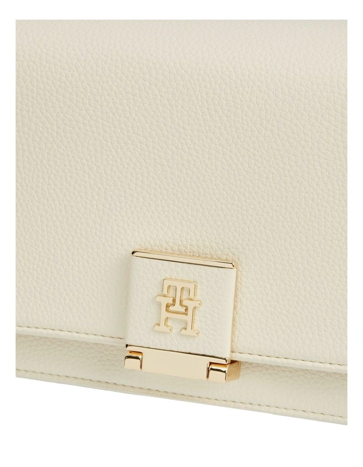 Global Stripe TH Monogram Crossbody Bag in Cream image 4