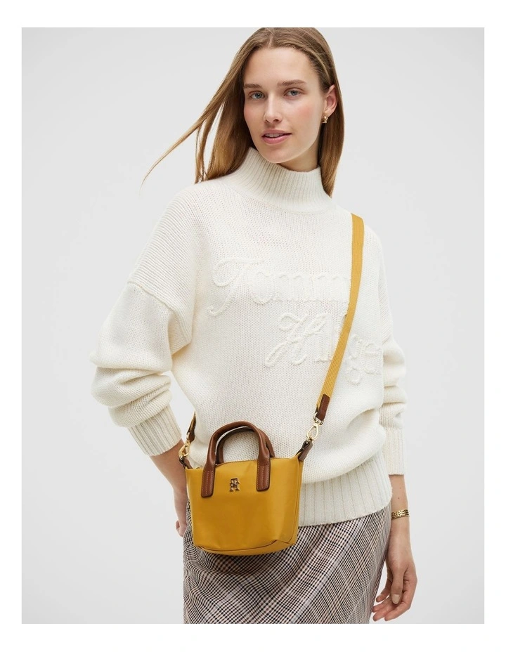 Popette Crossbody Tote Bag in Gold image 2