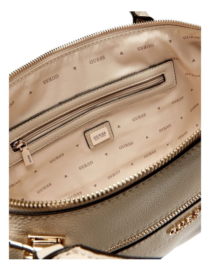 Antonia Small Satchel Bag in Bone image 2