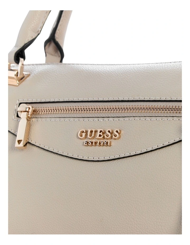 Antonia Small Satchel Bag in Bone image 4