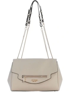 Antonia Convertible Crossbody Flap Bag in Bone
