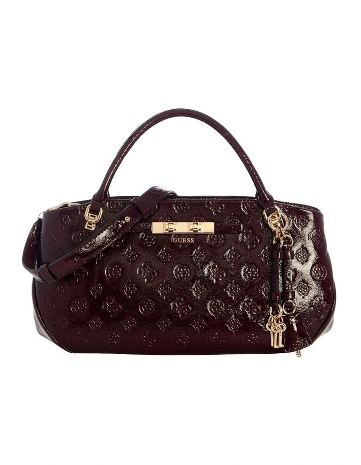 Carmella Satchel Bag in Burgundy Logo image 1