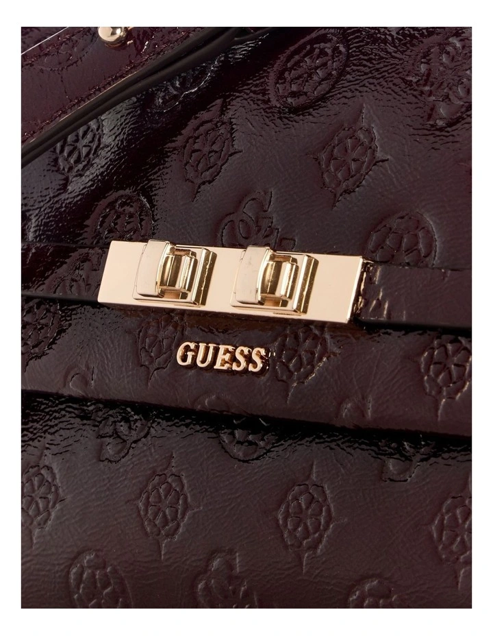 Carmella Satchel Bag in Burgundy Logo image 4