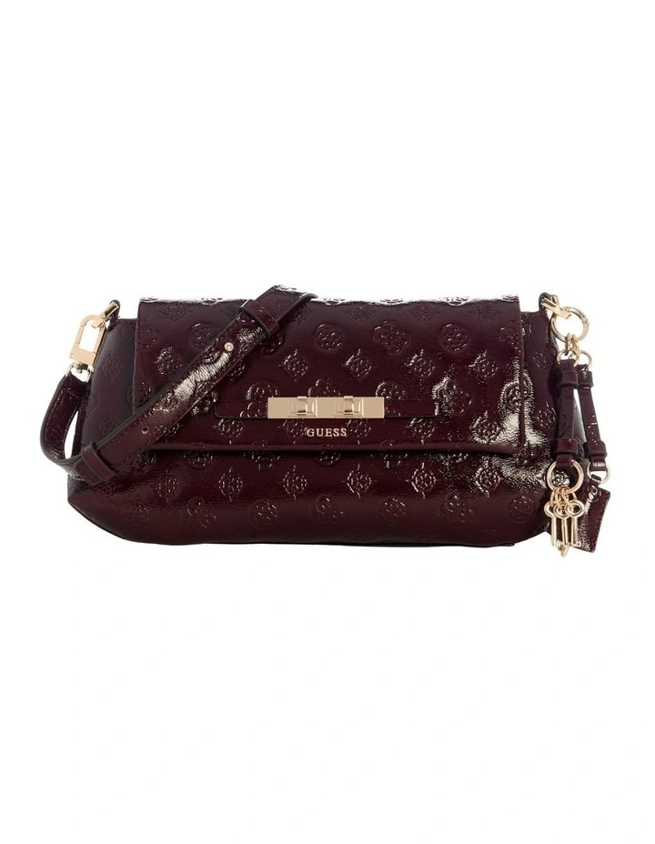 Carmella Crossbody Flap Bag in Burgundy Logo image 1