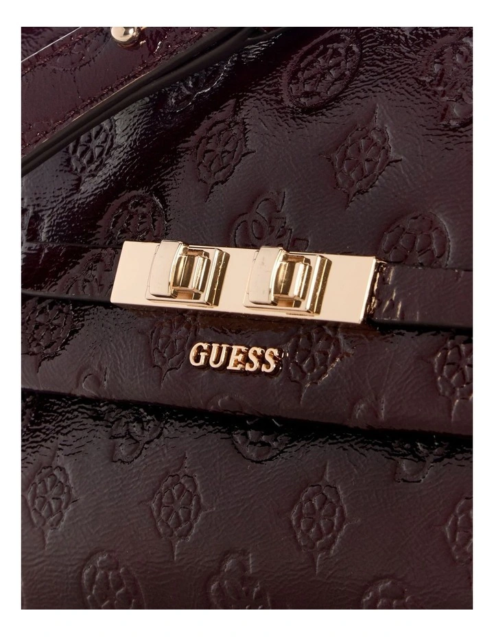 Carmella Crossbody Flap Bag in Burgundy Logo image 4