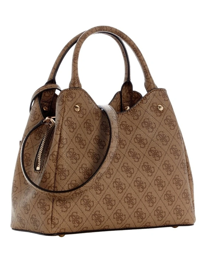Lorella Logo Small Girlfriend Tote Bag in Latte Logo image 3