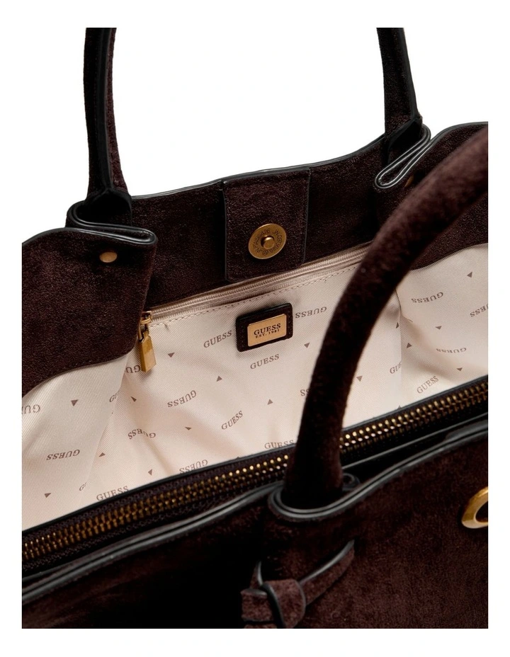 Allegra Girlfriend Satchel Bag in Espresso image 2