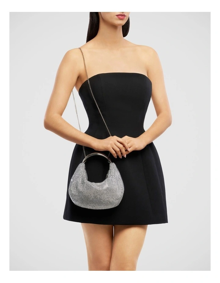 Pixie Clutch Bag in Silver image 2
