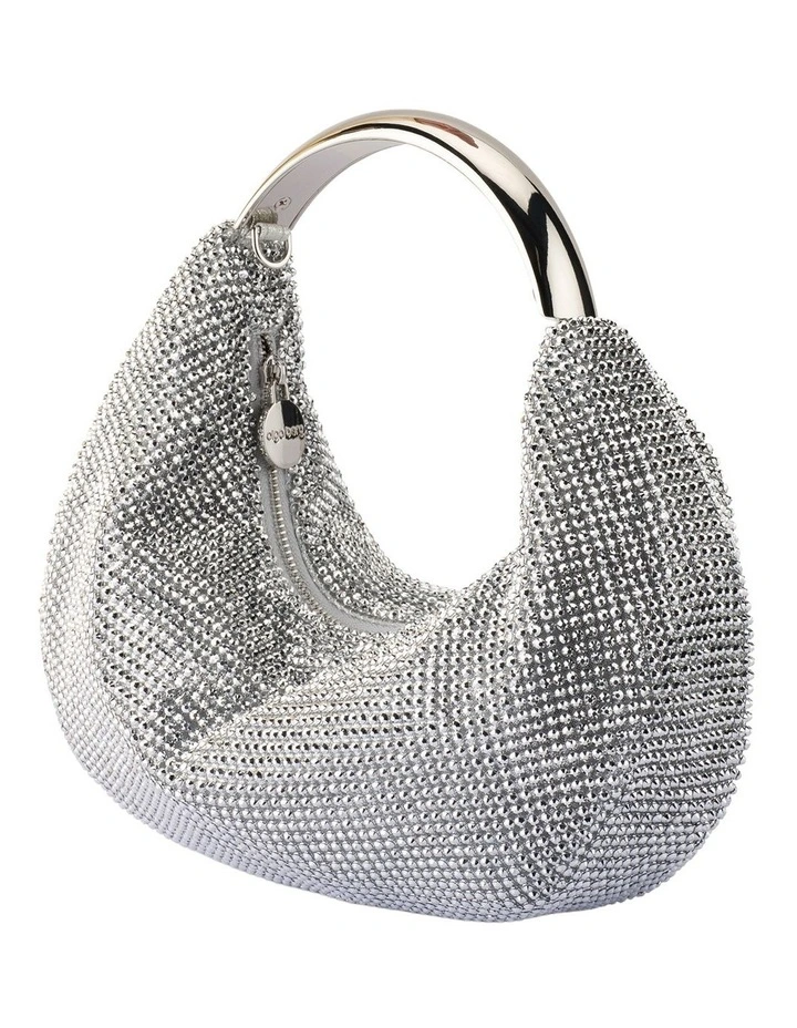 Pixie Clutch Bag in Silver image 3