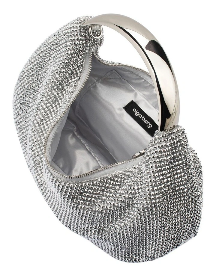 Pixie Clutch Bag in Silver image 5