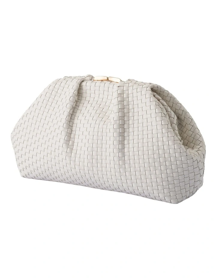 Martinique Clutch Bag in White image 3