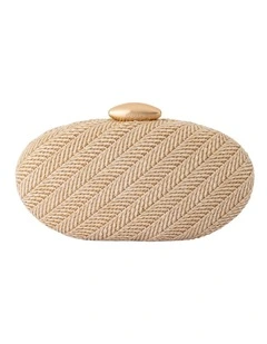 Josie Clutch Bag in Natural